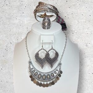 NWT Paparazzi Sunset Sightings Silver 9-Piece Jewelry Set